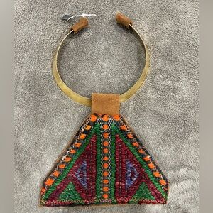 NWT Orijinal Brand Kilim Patch Pendant Necklace